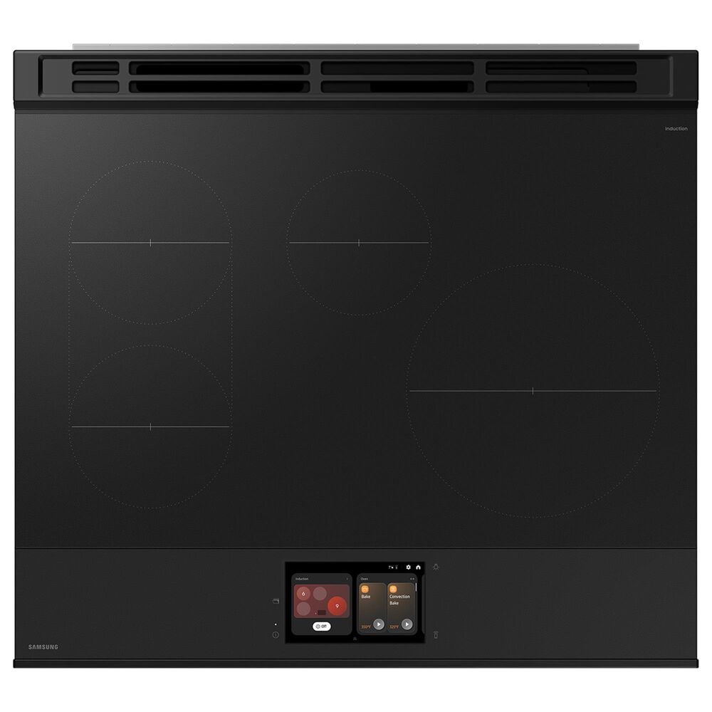 Samsung Bespoke Bespoke 6.3 Cu. Ft. Smart Slide-In Electric Induction Range with AI Hub and Oven Camera in White Glass, , large