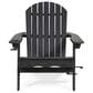 Hearth and Haven Bellwood Outdoor Folding Adirondack Chair in Dark Grey, , large