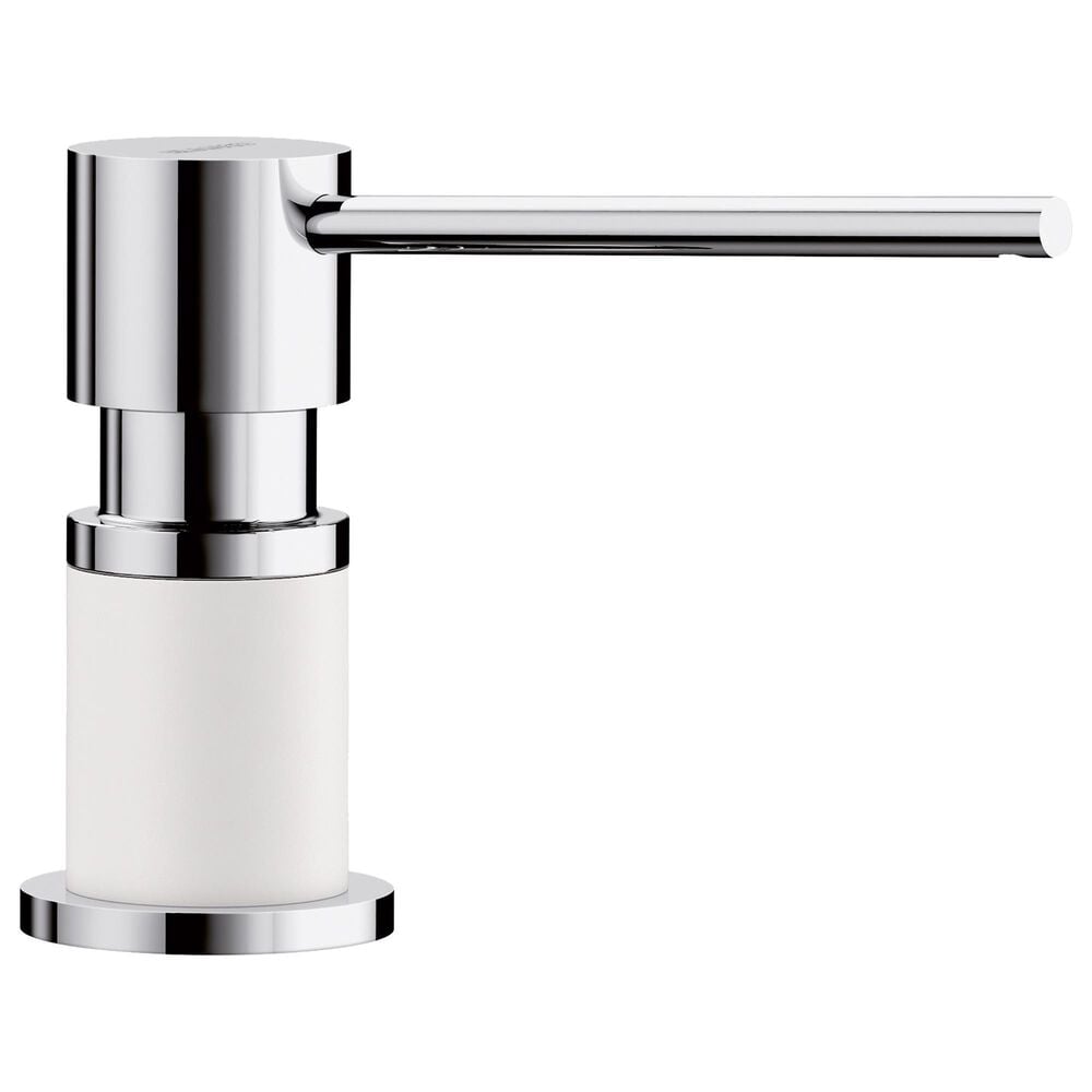 Blanco Lato Soap Dispenser in Chrome and White, , large
