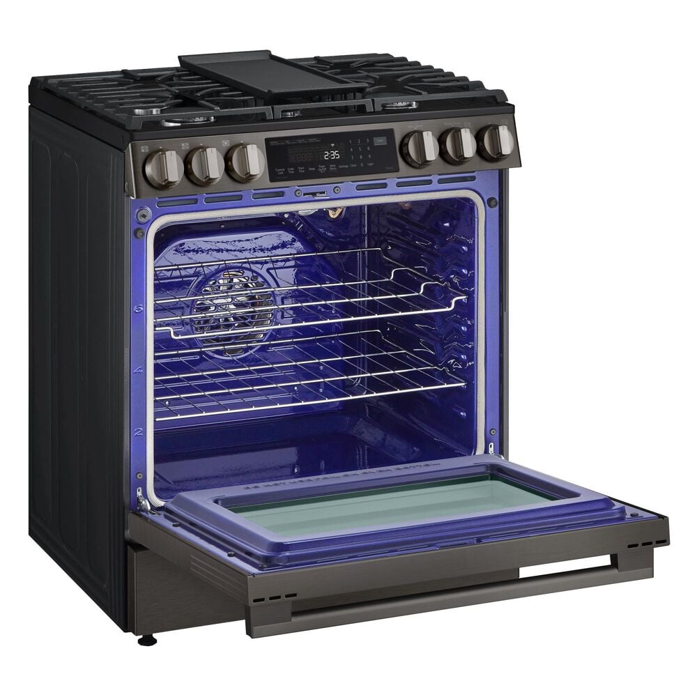LG 6.3 Cu. Ft. Smart Gas Slide-In Range with ProBake Convection InstaView and Air Fry in Black Stainless Steel, , large