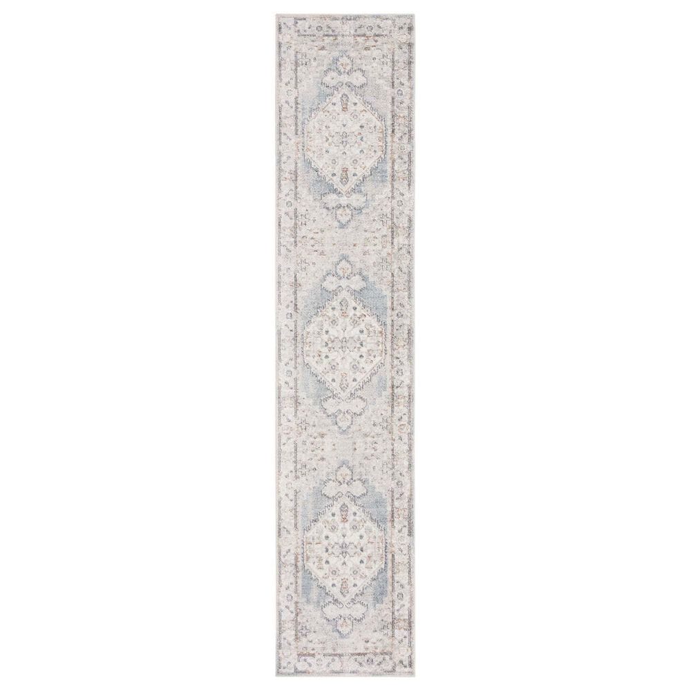 Nourison Astra Machine Washable 2"2" x 8" Light Blue Runner, , large