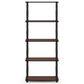 HOMLUX Turn-N-Tube 5-Tier Open Storage Bookshelf in Dark Cherry and Black, , large