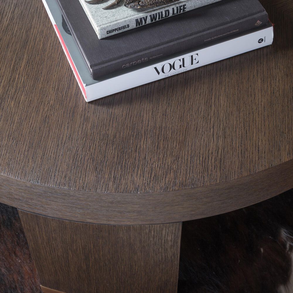 Artistica Home Andare Cocktail Table in Dry Brown and Antiqued Brass, , large