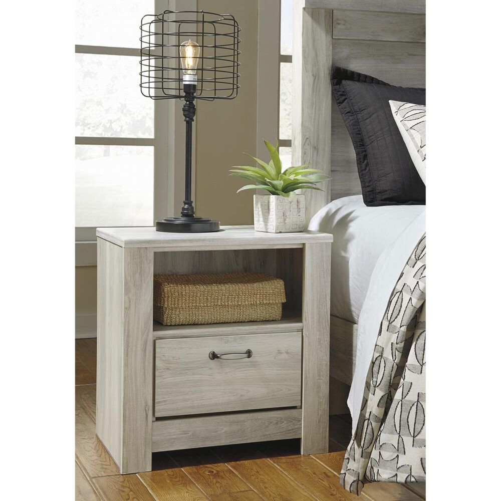 Ashley Bellaby 1 Drawer Nightstand in Whitewash, , large