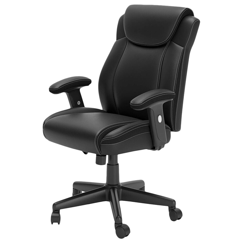Ashley Corbindale Swivel Desk Chair in Black, , large
