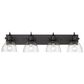 Golden Lighting Hines 4-Light Bath Vanity in Matte Black, , large
