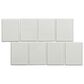 Emser Cuadro White 4" x 5" on 9" x 14" Flat Porcelain Mosaic Sheet, , large