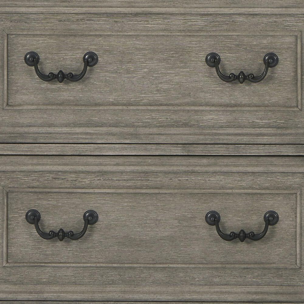 Ashley Lodenbay 7 Drawer Dresser with Mirror in Antiqued Gray and Walnut Brown, , large
