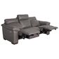 Natuzzi Editions Estremo 88" Leather Sofa with Dual Power Motion in Sauvage Dark Gray, , large