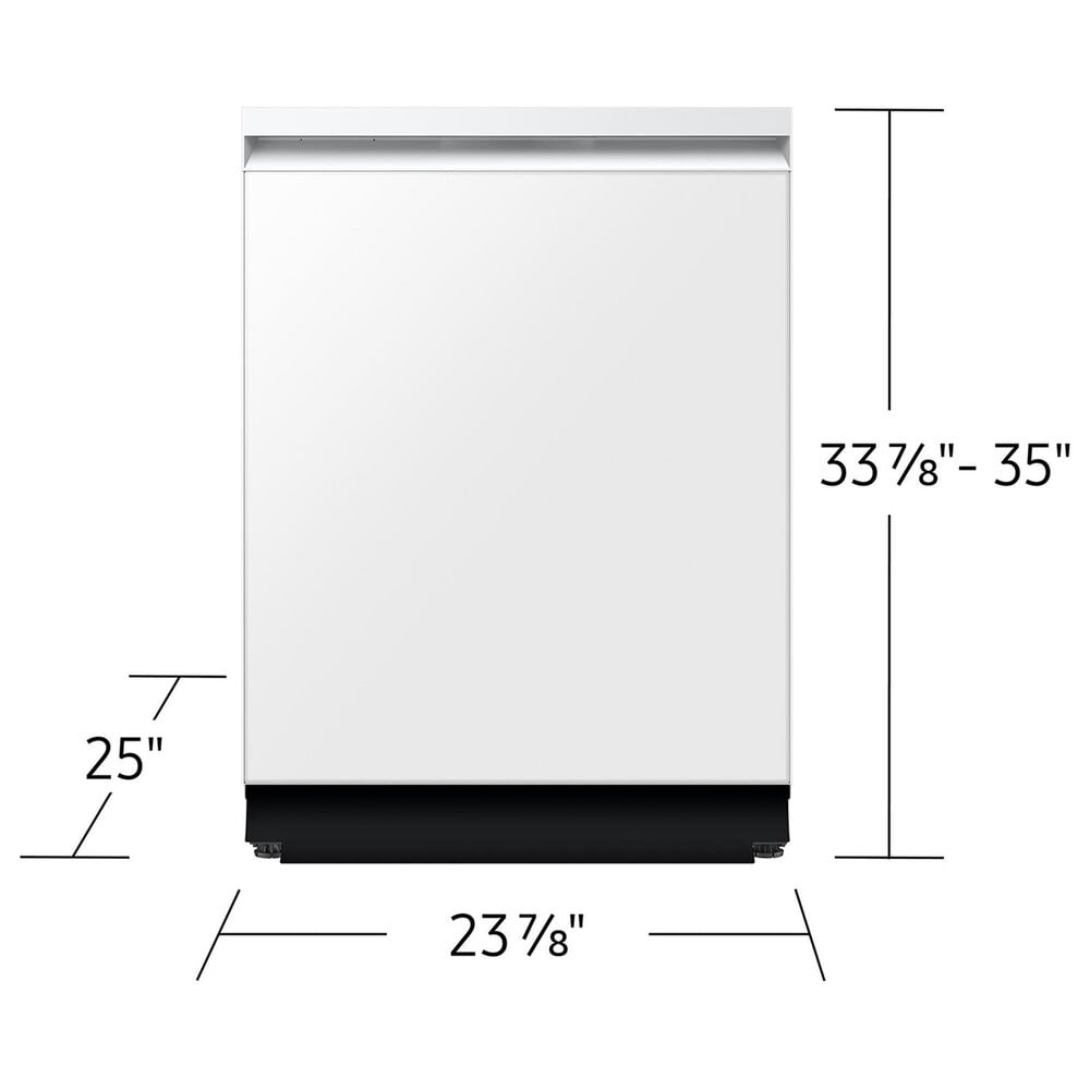 Samsung 24&quot; Bespoke  Smart Dishwasher with 3rd Rack Washing System in White Glass, , large