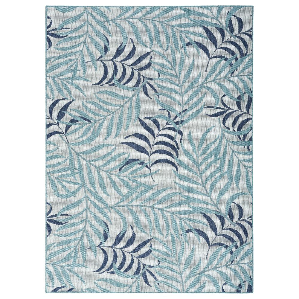 Nourison Garden Oasis Nature Blue 5&#39; x 7&#39; Indoor/Outdoor Area Rug, , large