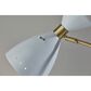 Adesso Oscar Floor Lamp in White and Antique Brass, , large