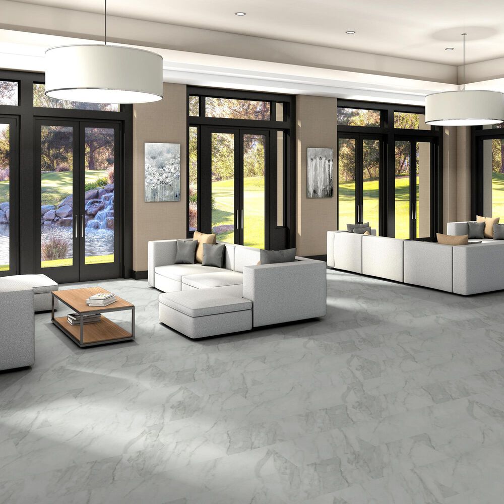 Shaw Pylon SPC Carrara White 12&quot; x 24&quot; Luxury Vinyl Tile, , large
