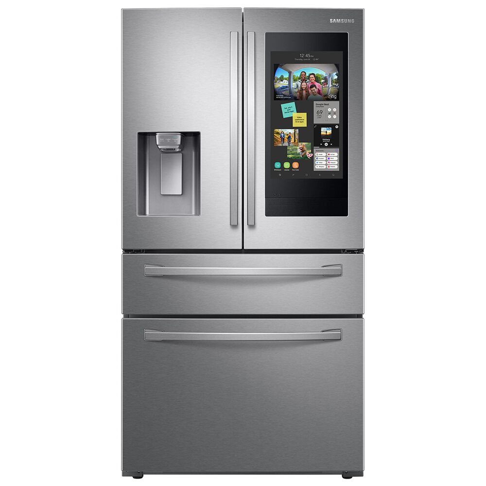Samsung 28 Cu. Ft. 4-Door French Door Refrigerator with Touch Screen Family Hub in Fingerprint Resistant Stainless Steel , Stainless Steel, large