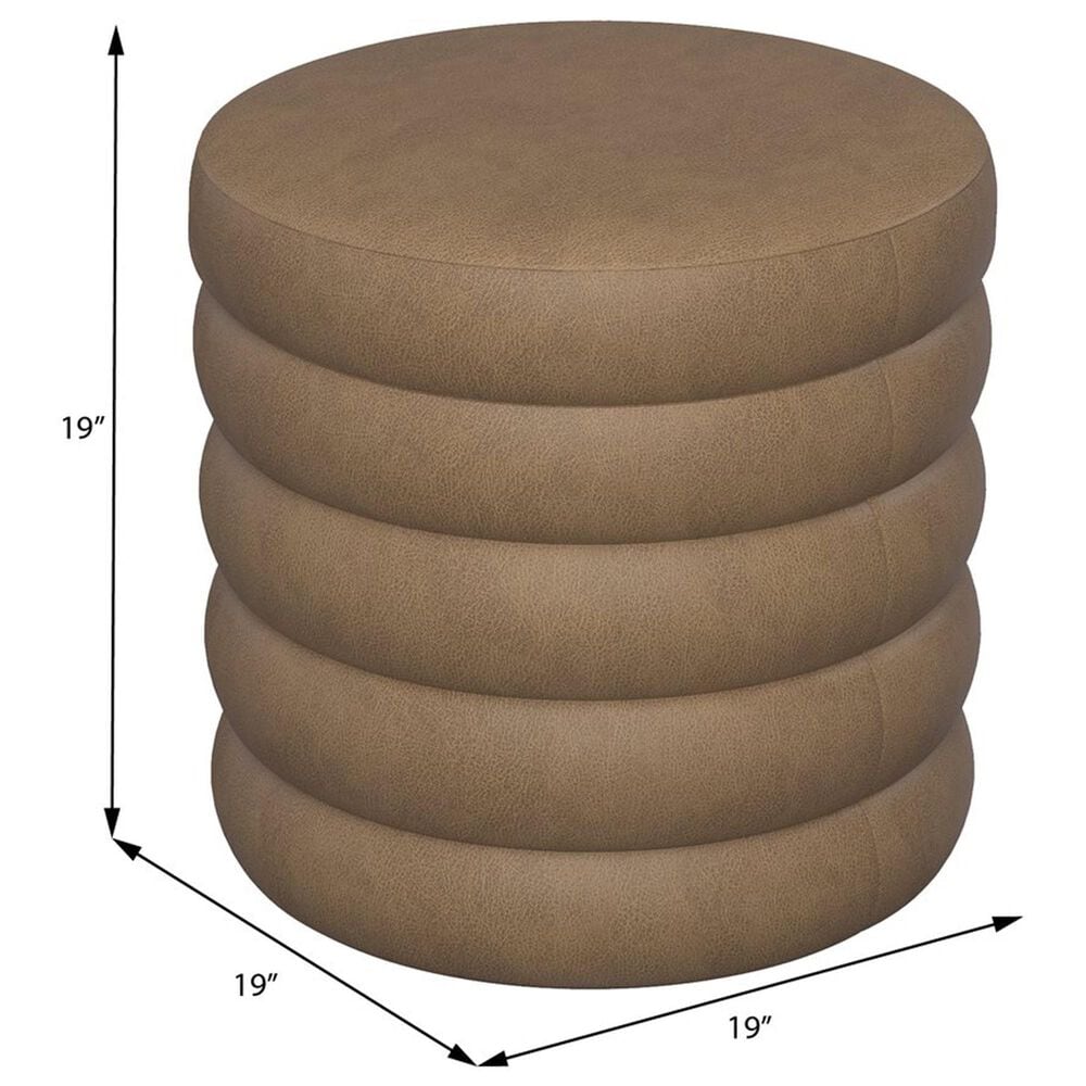 Golden Wave Furniture Zuri Storage Ottoman in Mocha, , large