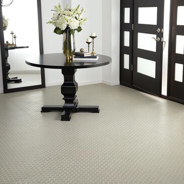 Dal-Tile Color Wheel Matte Architectural Gray 1.5" x 1.5" Hexagon on 12" x 11" Ceramic Mosaic Sheet, , large