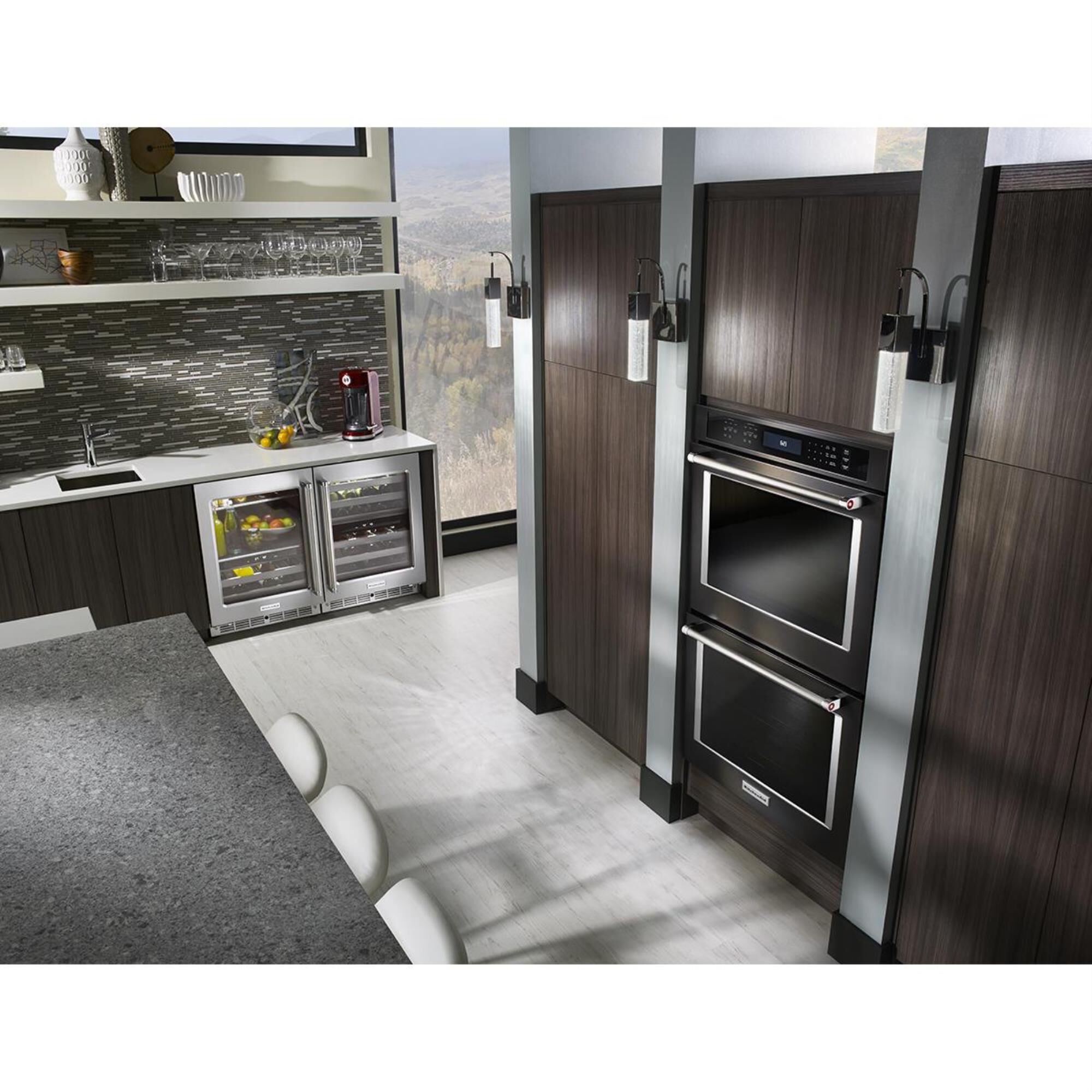 kitchenaid double oven black