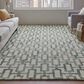 Feizy Lorrain 5" x 8" Green and Ivory Area Rug, , large