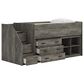 Ashley Frandern Twin Loft  Bed with Bookcase and Drawer Storage in Gray, , large