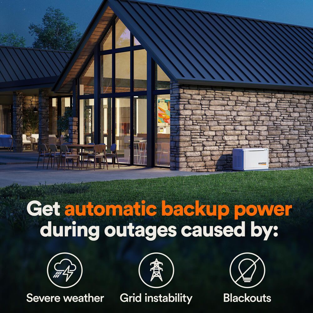 Generac Guardian 22000-Watt Home Backup Generator with 200 Amp Transfer Switch, , large