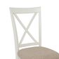 Linon Home Decor Jane Side Chair with Light Tan Cushion in Vanilla White, , large