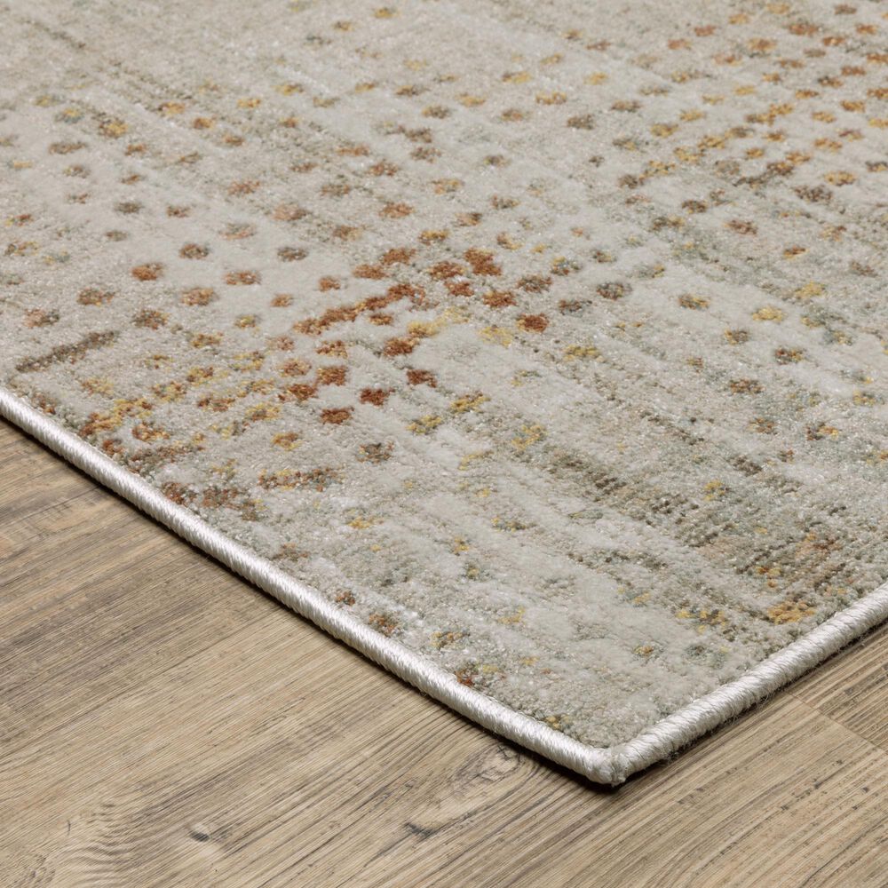 Oriental Weavers Mallory Grey and Gold 3&#39;3&quot; x 5&#39; Area Rug, , large