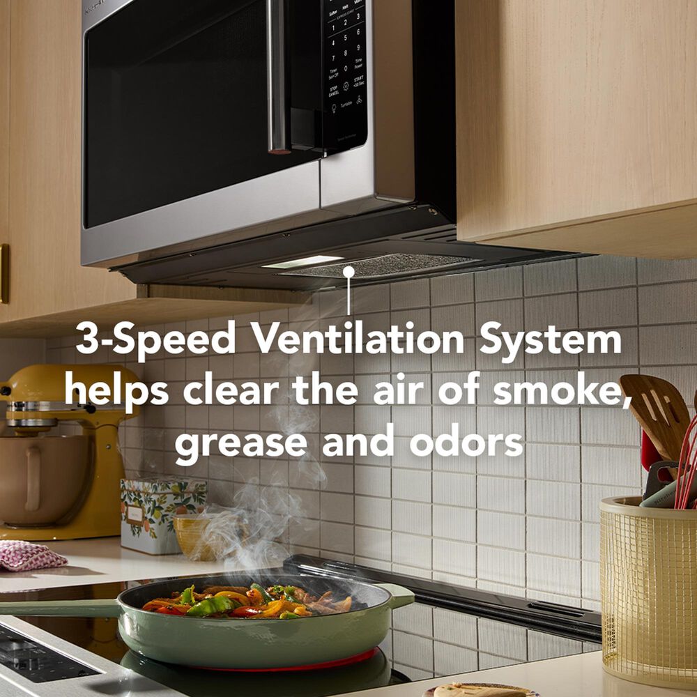 KitchenAid 2.1 Cu. Ft. Over-the-Range Microwave Hood Combination in PrintShield Stainless Steel, , large