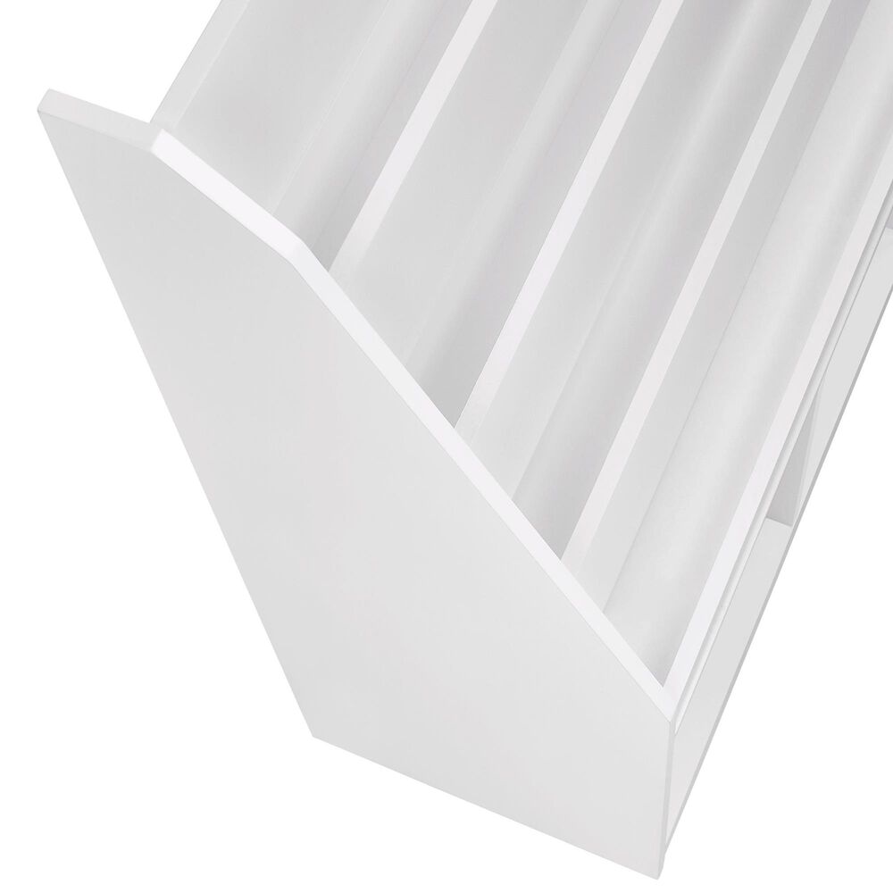 RiverRidge Home 2-Cubby Kid Book Rack with 2-Blue Bin in White, , large
