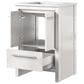 Lexora Home Lafarre 24" Single Bathroom Vanity in White with 2 cm White Cultured Marble Top and Rectangular Sink, , large