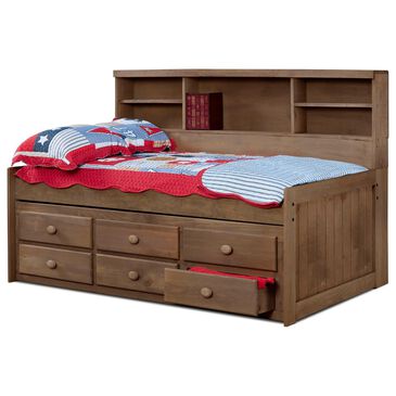 Rusticvale Twin Day Bed with 6 Drawers in Chestnut, , large