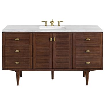 James Martin Amberly 60" Single Bathroom Vanity Cabinet Only in Walnut, , large