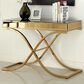 Furniture of America Flanagan Console Table in Brass, , large