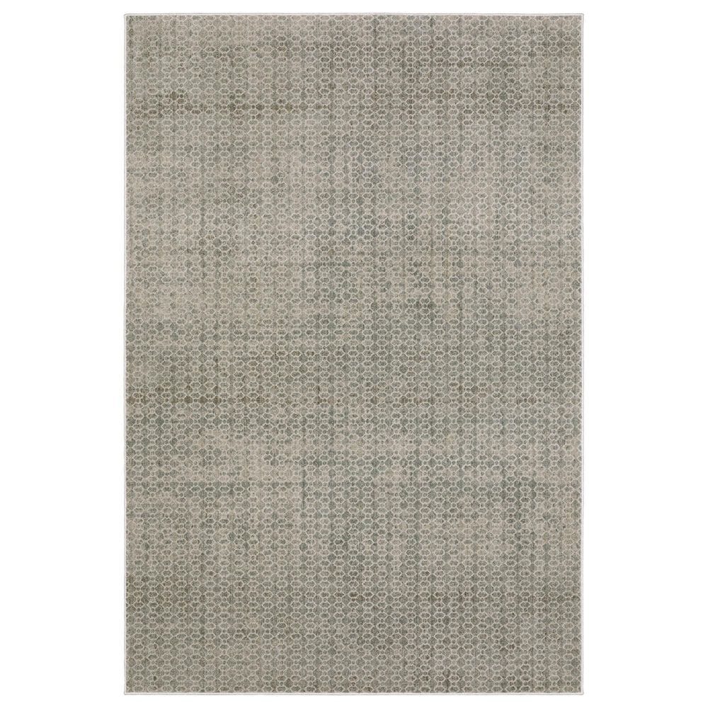 Oriental Weavers Mallory MAL04 Grey and Blue 3"3" x 5" Area Rug, , large
