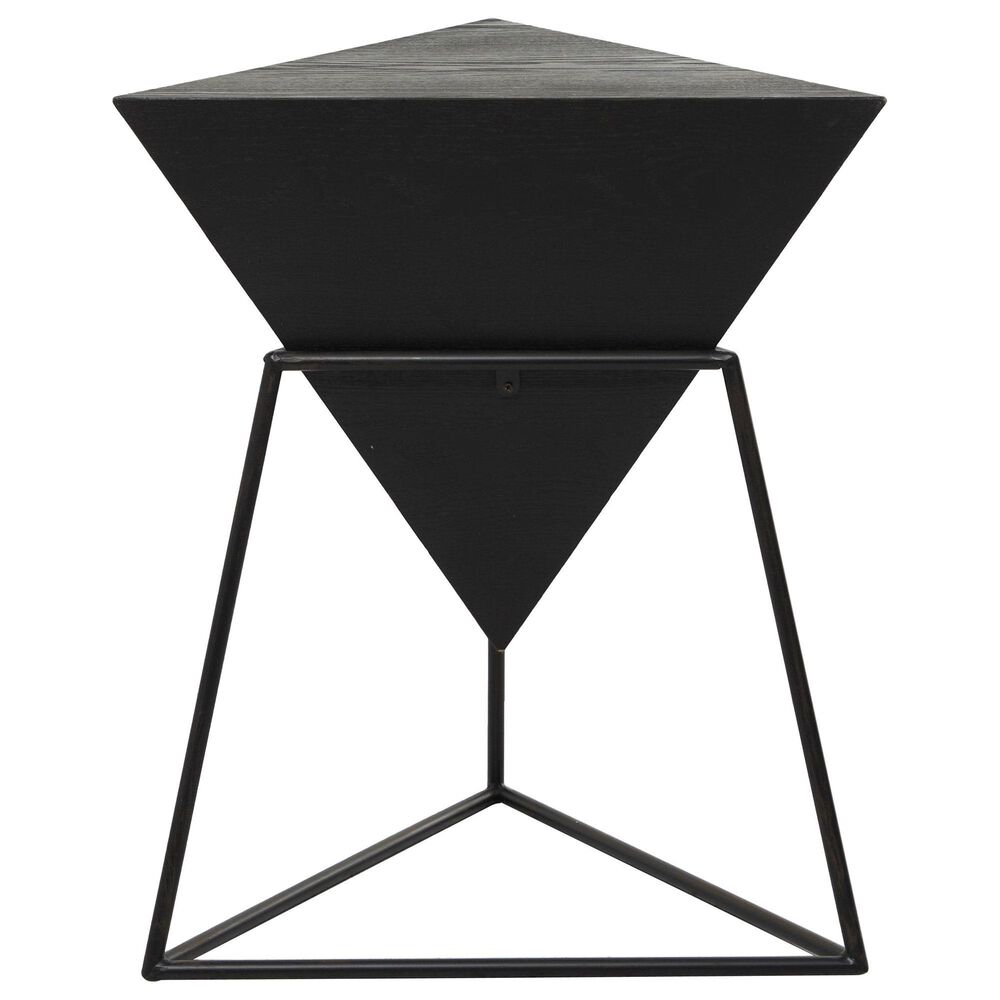 Maple and Jade Inverted Pyramid End Table in Black, , large