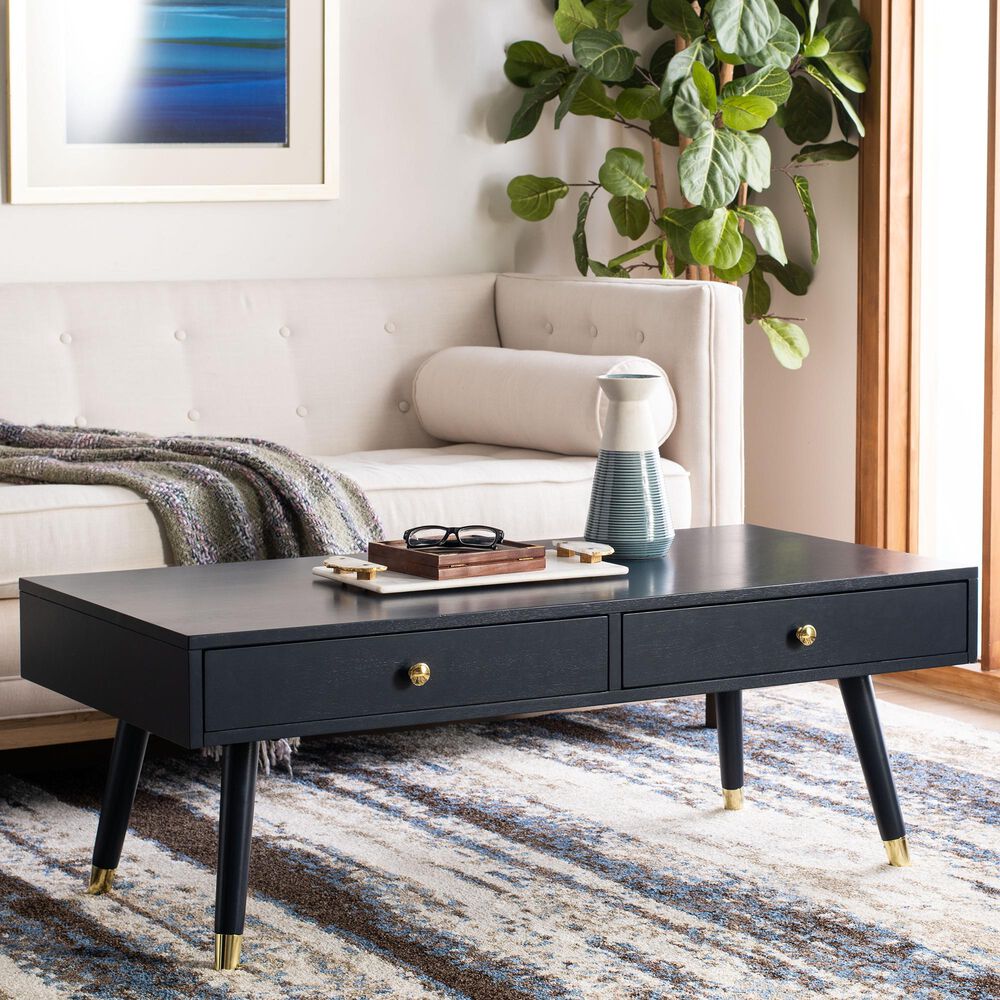 Safavieh Levinson Coffee Table in Navy/Gold, , large