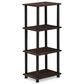 HOMLUX Turn-N-Tube 3-Space Bookshelf in Walnut and Brown, , large