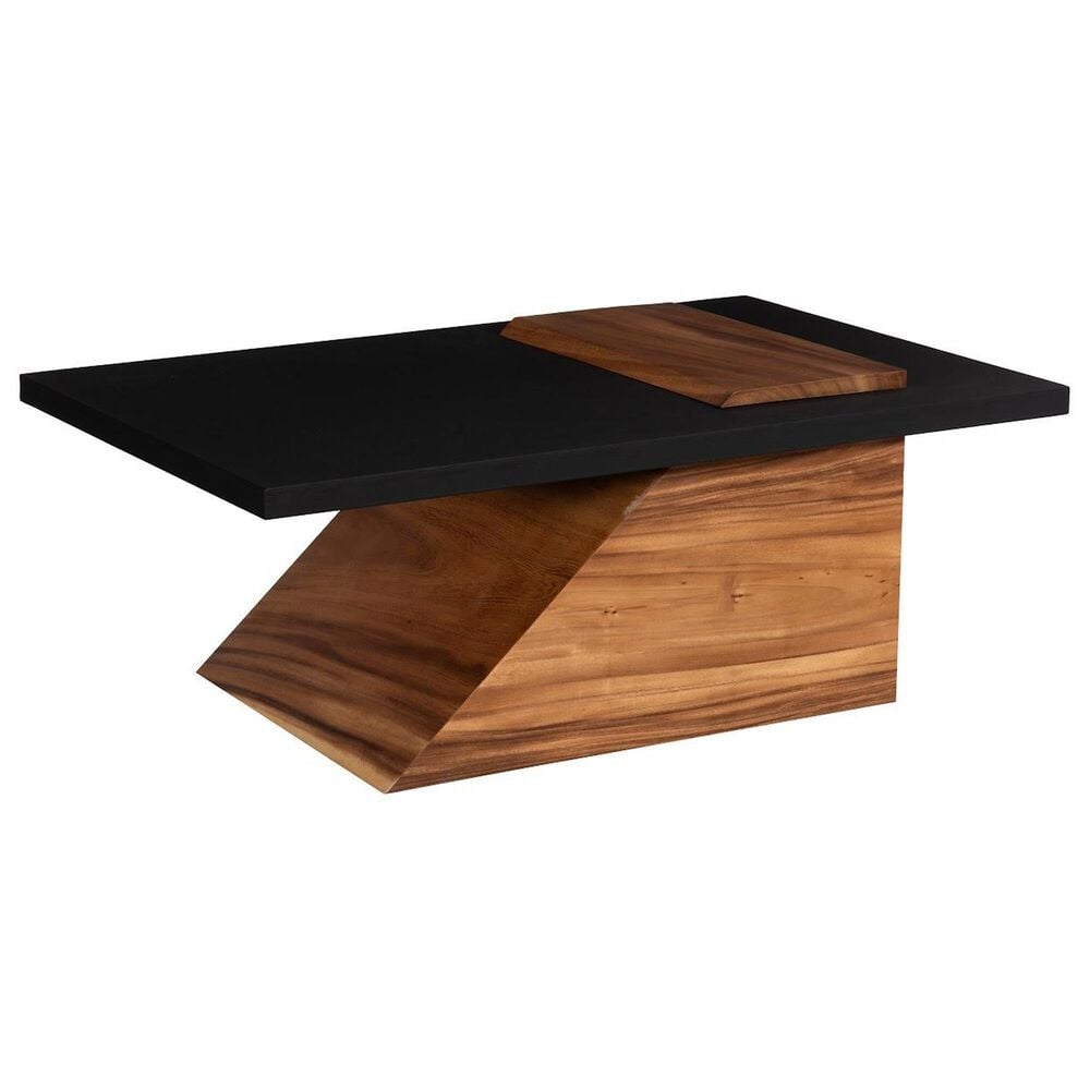 TimberHaus Slant Coffee Table in Natural and Black, , large