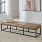 Ashley Joston Accent Bench with Caramel Cushion in Black, , large