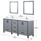 Lexora Home Ziva 72" Double Bathroom Vanity in Rustic Barnwood with 2 cm White Quartz Top and Rectangular Sinks, , large