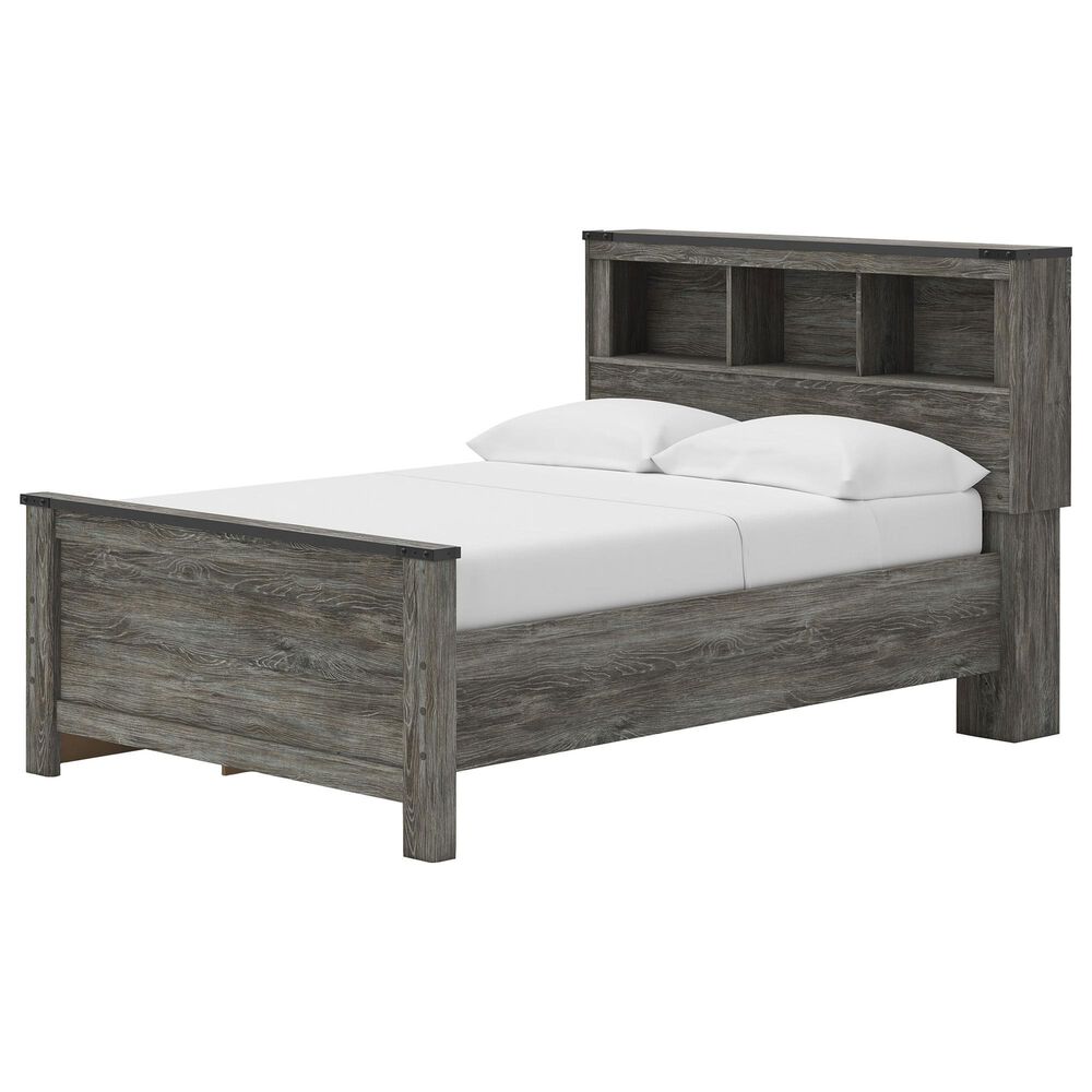 Ashley Frandern Full Bookcase Bed with Storage in Warm Gray, , large