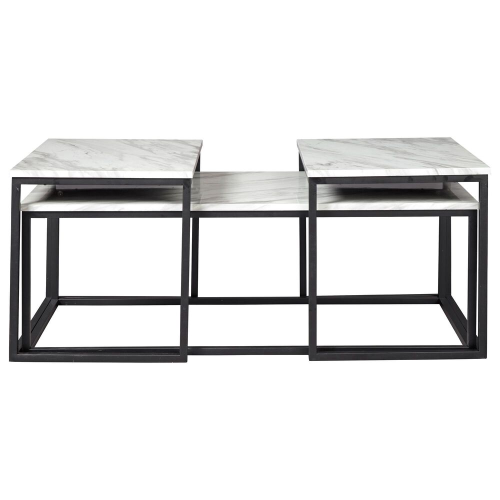 Ashley Donnesta 3-Piece Nesting Table Set in Gray and Black, , large