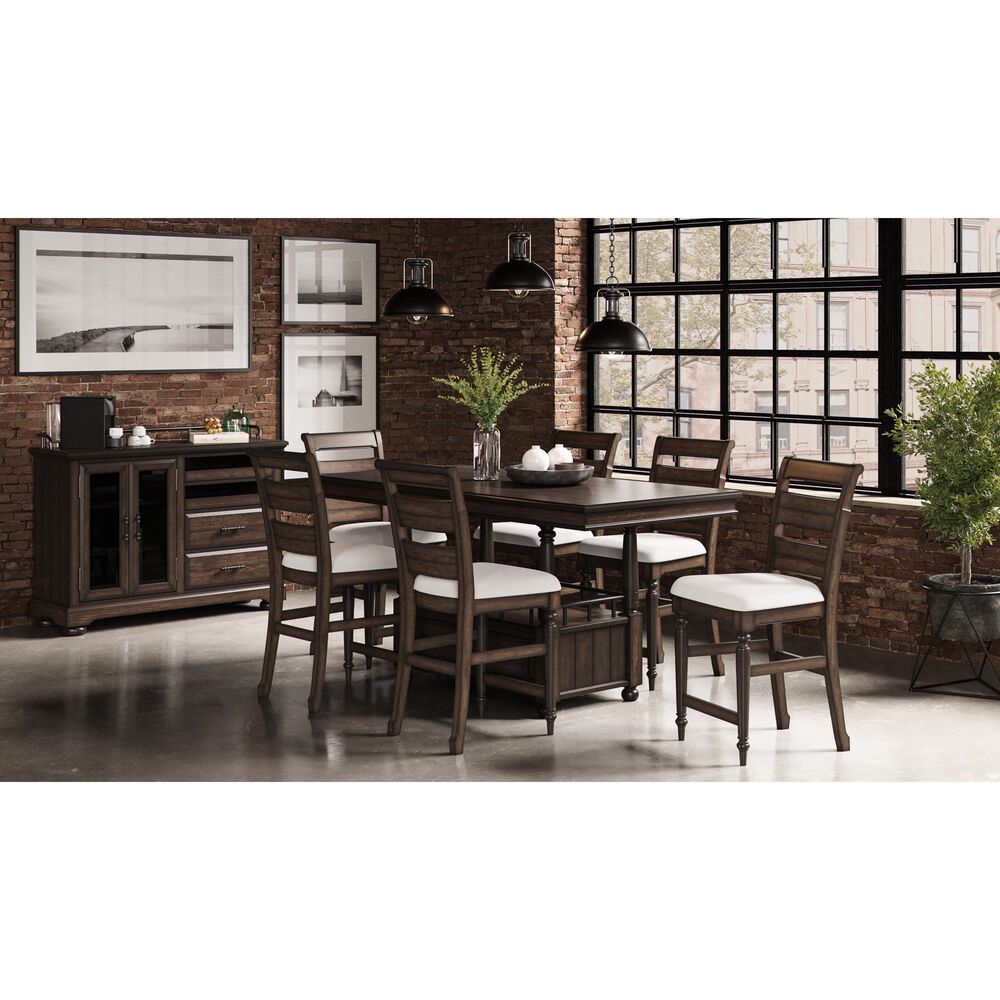 Bernards Bellamy Lane Ladder Back Counter Stool in Rich Chocolate Brown, , large