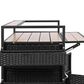 HOMLUX 53" Wicker Outdoor Kitchen Island in Black Brown, , large