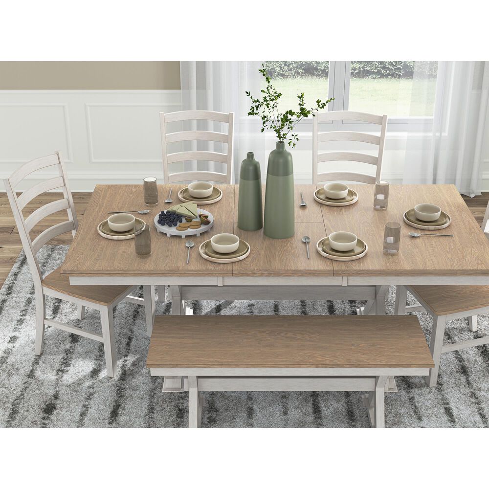 Ashley Purlaney Dining Table in Antique White and Natural - Table Only, , large