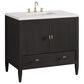 James Martin Vanities Myrrin 36" Vanity in Carbon Oak with 3 cm Arctic Fall Solid Surface Top, , large