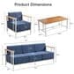 Sunwell Garden 4-Piece Patio Chat Set in Blue, , large