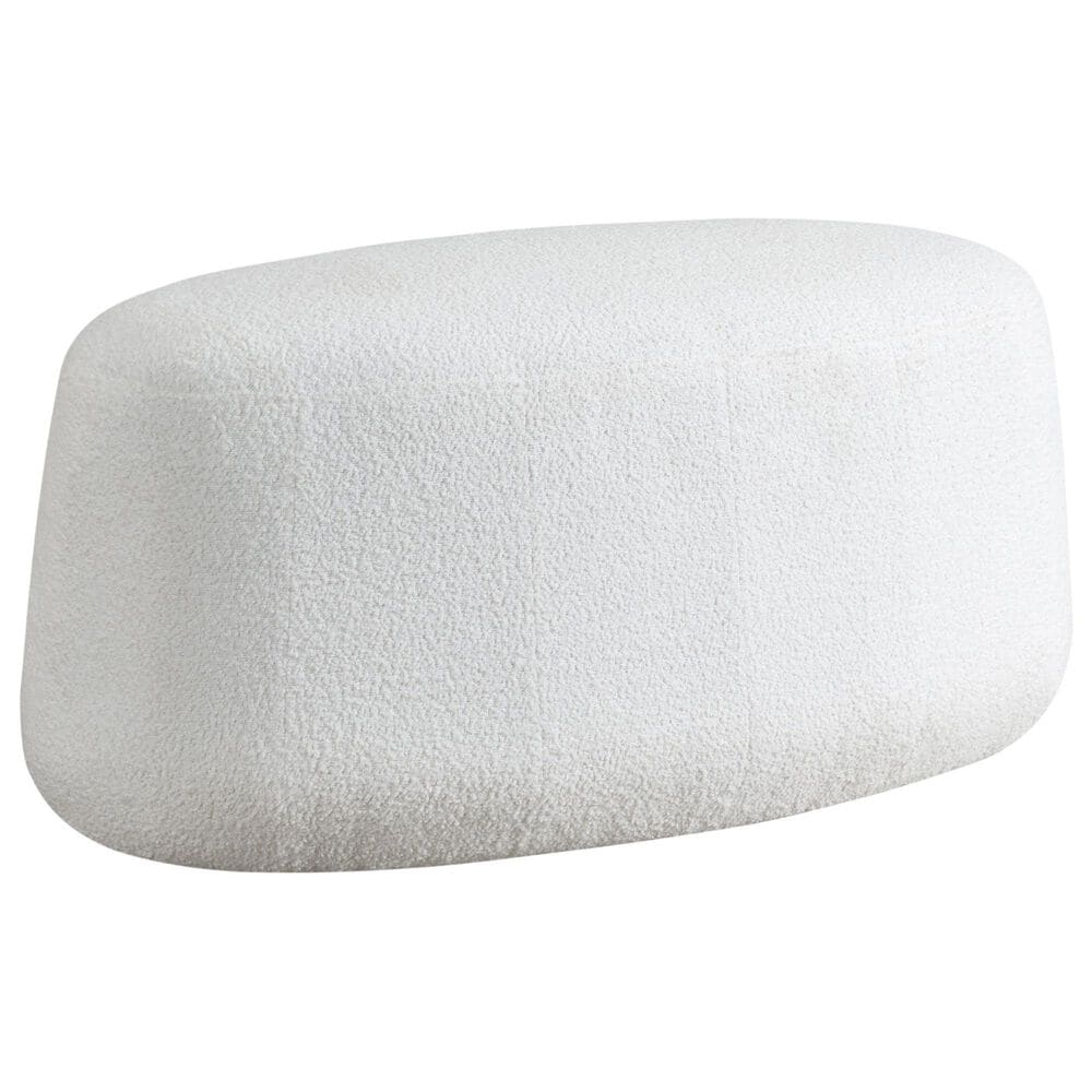 Lifestyle Solutions Kayden Ottoman in White, , large