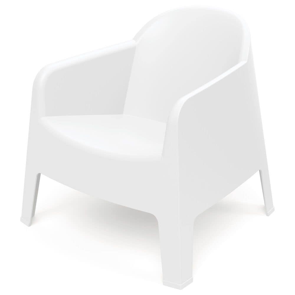 Zentro Living Milane Relax Lounge Chair in White, , large