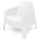 Zentro Living Milane Relax Lounge Chair in White, , large