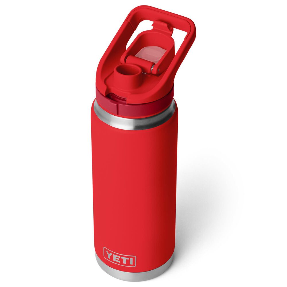 YETI Rambler 26 Oz Water Bottle with Flip Chug Cap in Rescue Red, , large